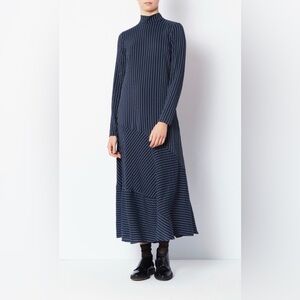 Ganni Seersucker Dress.  No Size Tag.  Fits Like A 2-4.  Ptp 17 In Length 47 Inc